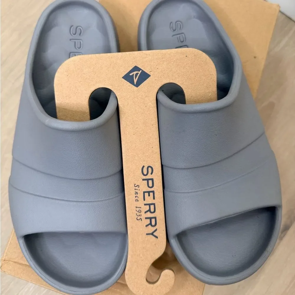 NIB ✨ Sperry Gray Comfort Slide Sandals | Lightweight EVA Pool Slides | Unisex